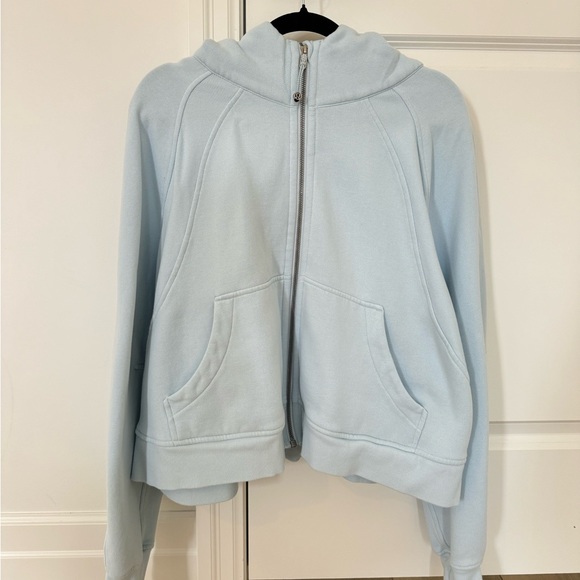 LULULEMON SCUBA OVERSIZED FULL ZIP - XL/XXL - POWDER BLUE - Picture 2 of 4